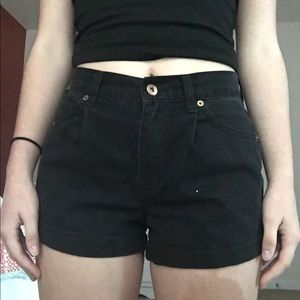 Forever 21 High Waisted Black Denim Shorts